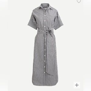 J.Crew | Relaxed-fit short-sleeve cotton poplin shirtdress in gingham